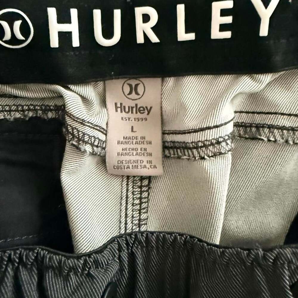 Hurley Men's Black Lightweight Athletic Jogger Pants Size Large - Picture 6 of 8